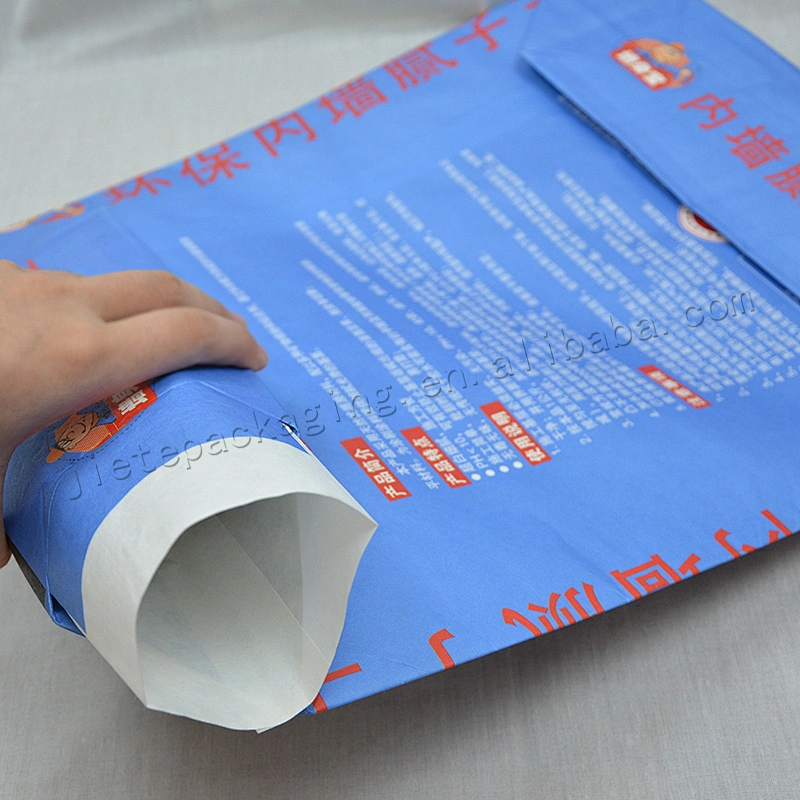 Construction and building use 25kg multilayer kraft paper cement bag for mortar,lime,tile adhesive,wall putty powder