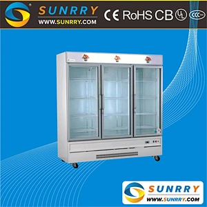 Commercial Glass Door Supermarket Display Refrigerator Freezer and Beverage Cabinet