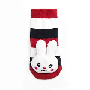 Autumn Winter wholesale kids manufacturers Newborn non slip floor lovely cartoon cat bear coral velvet Baby shoe Socks