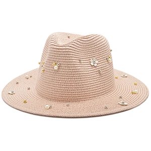 2016 Top sale wholesale striped floppy hat bowler straw hat