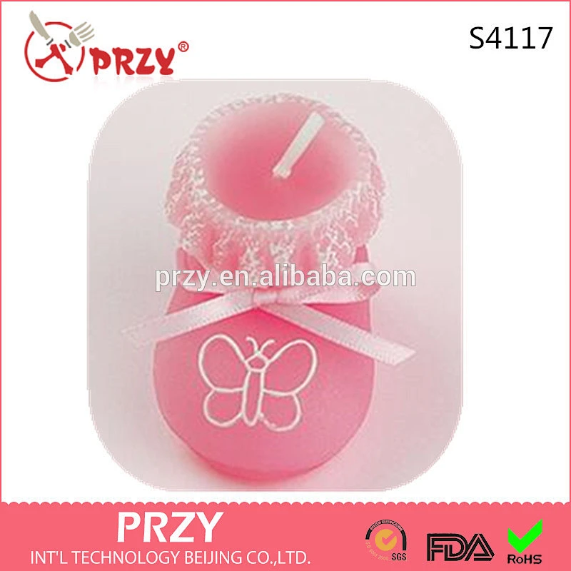 S4117 PRZY Baby shoe molding candle silicone mold handmade soap mold cake decorations