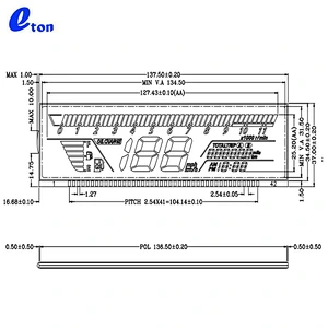 Motorcycle HTN Speedometer LCD Display Screen