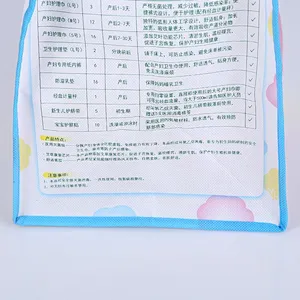 Custom white band handle non-woven bag for baby care package
