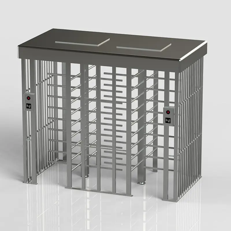 Hotel Access Control Double Lane Full Height Turnstile With IC ID Card Reader