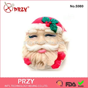 Handmade silicone soap making santa soap molds