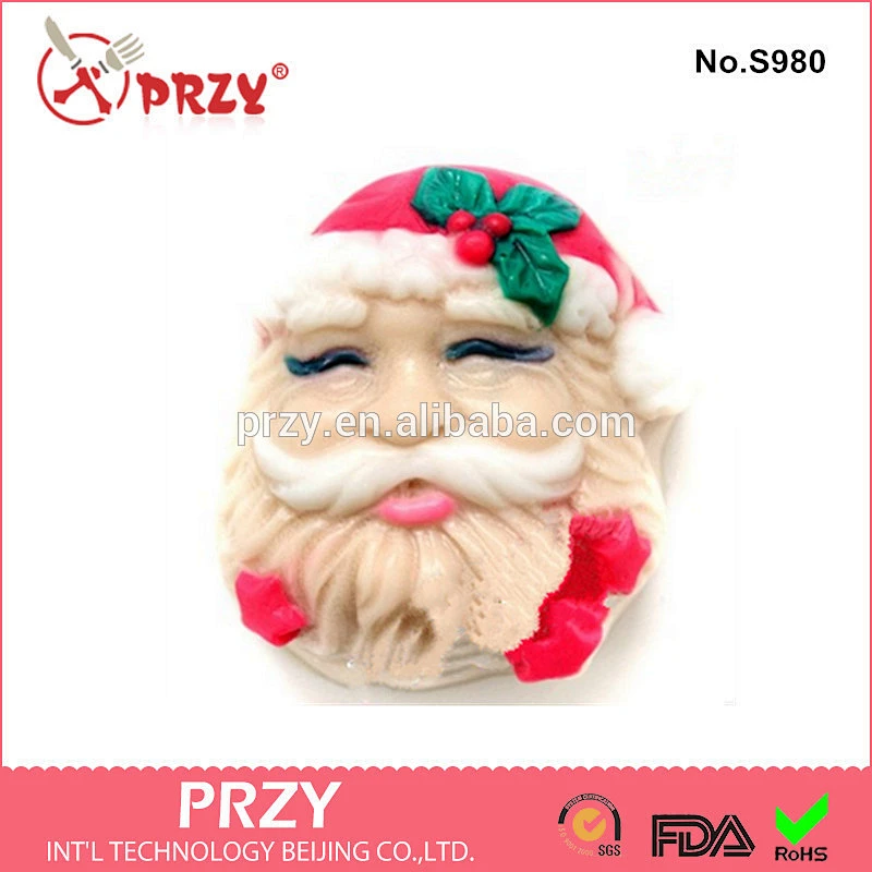 Handmade silicone soap making santa soap molds