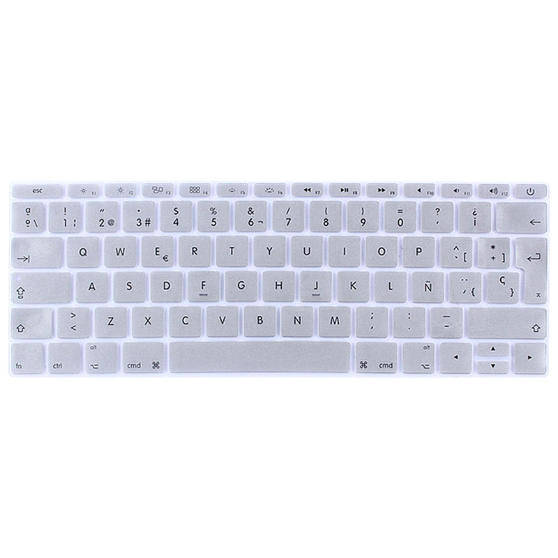 Spanish Silicone keyboard cover laptop keyboard cover for MACBOOK 12 inch keyboard cover new pro a1708