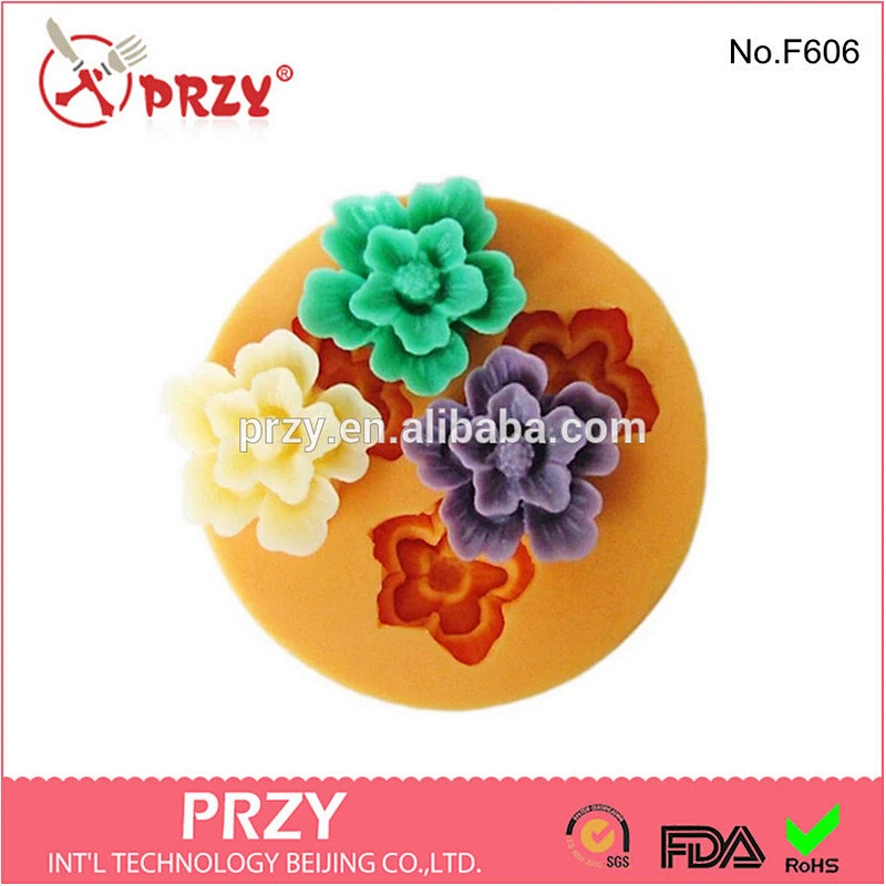 F606 flower fondant decorative mold