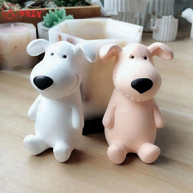 2018 new Cute barking dog soap mould plaster car mold aroma moulds puppy silicone candle molds