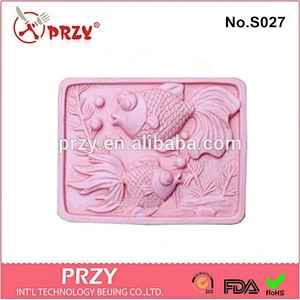 S027 handmade fish shape silicone soap mold