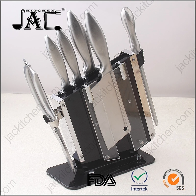 High Quality Stainless Steel 7pcs Knife Set include Acrylic Stand