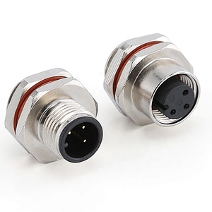 3pin 4pin 5pin 8pin 12pin Panel Mount Male Female Waterproof M12 Connector