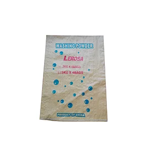 Moisture proof pp woven detergent bag yellow packaging sack for washing powder