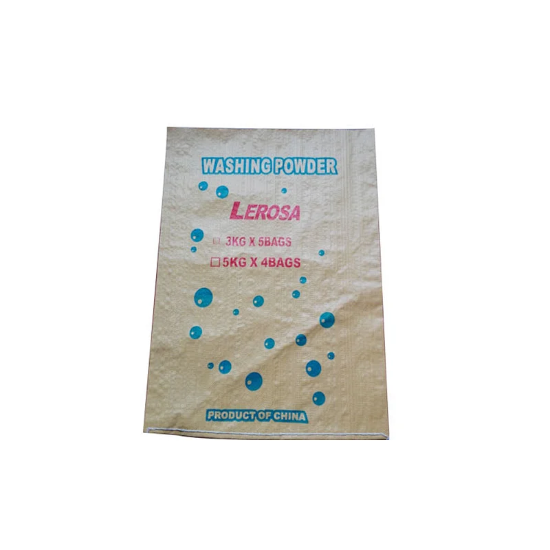 Moisture proof pp woven detergent bag yellow packaging sack for washing powder