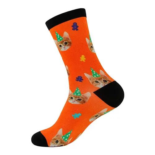 High Technique Digital Printing Factory Wholesale Winter Snowman 3D Funny Christmas Socks