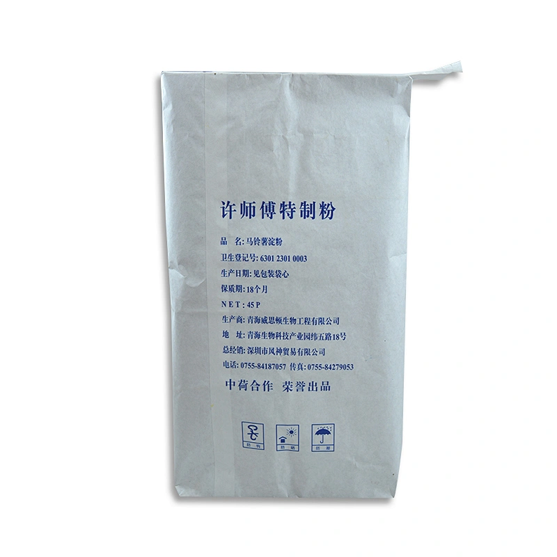 kraft paper valve bag for bread flour packaging bag for starch,bread powder,corn