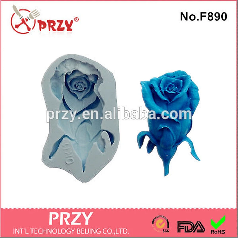 Model F890 Eco-friendly fondant cake silicone Chocolate rose Mold
