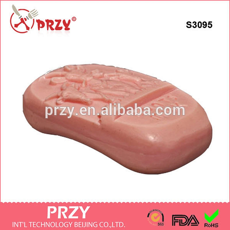 S3095 goat eco-friendly material handmade durable Silicone soap molds,goat silicone soap mold