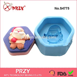 S4775 Christmas silicone soap mould silicone forms of soap silicone rubber