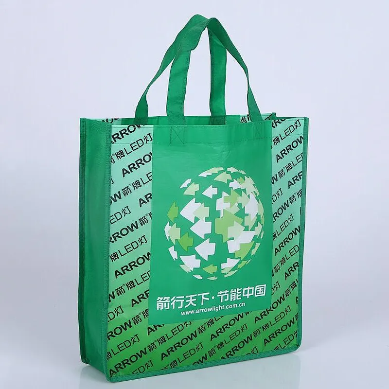 Green portable shopping bag non-woven wholesale