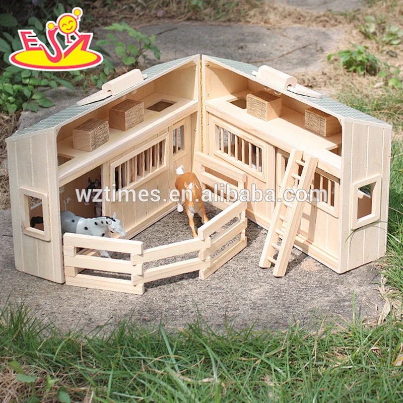 2018 Großhandelsmode aus Holz Bauernhofspielzeug für Kinder spielen W06A166