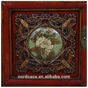 Chinese antique lacquerd glossy furniture solid wood TV cabinet for luxury use