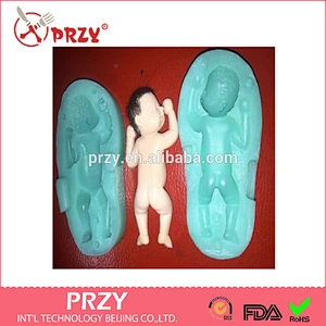 F1876 PRZY Sleeping Baby Silicone Mold Fondant Silicon Mold Cake Decoration Mold