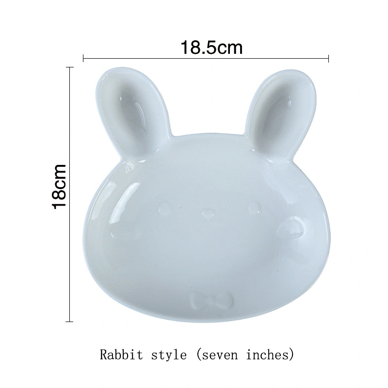 New style the rabbit design porcelain bowl rice dish ceramic for baby