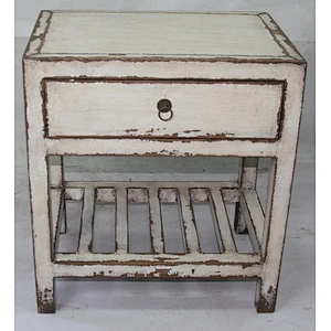 Chinese antique furniture Beijing pine wood red/black/ blue bedside cabinet