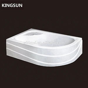 Custom Made High Base Acrylic Solid Surface Corner Shower Tray