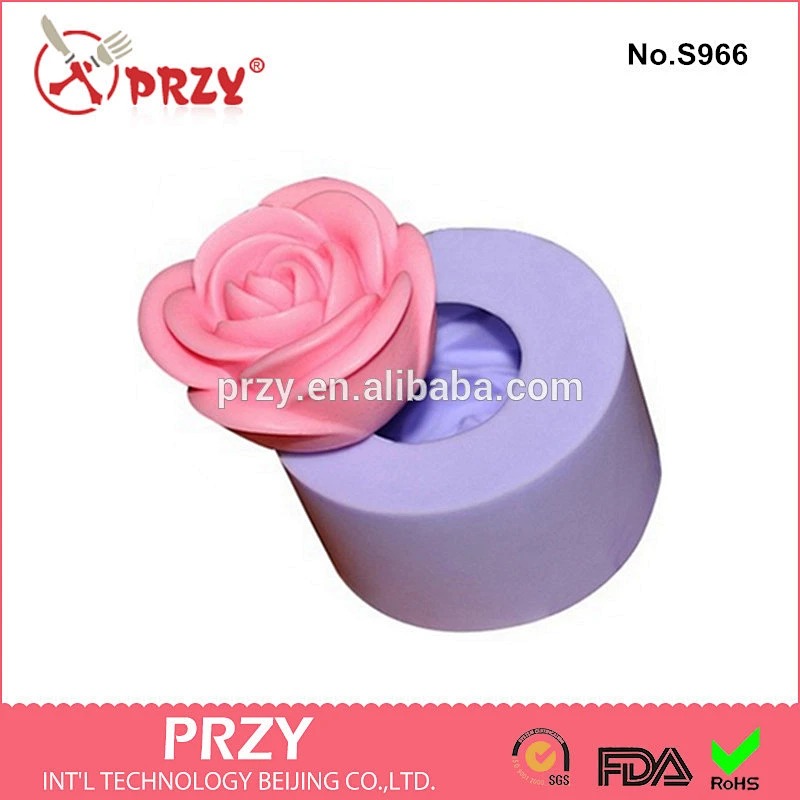 Rose shape silicone soap handmade cake mould
