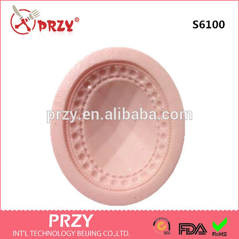 Big Diamond Brooch silicone mold for soap decorating