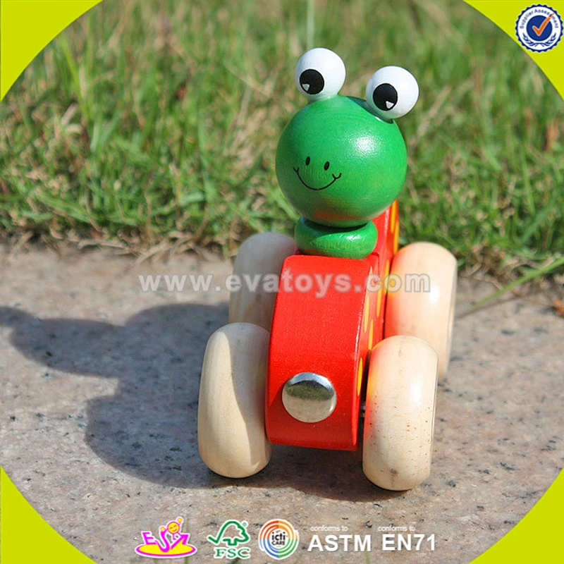 wholesale wooden animal car toy, lovely wooden animal car toy, popular wooden animal car toy W04A141