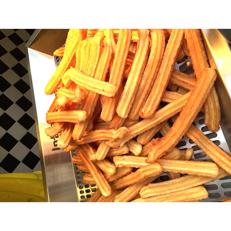 Manual churros machine for sale with 7 liters double speed stainless steel churros filler and cart (SUNRRY SY-CH7)