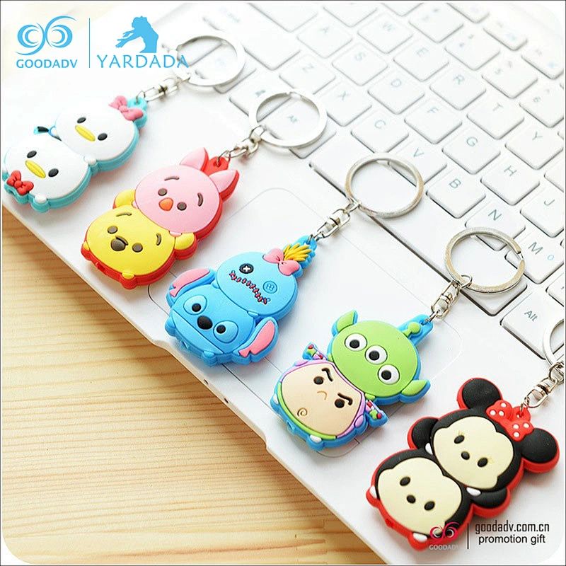 E-co friendly custom rubber keychain ring