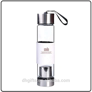 Guangzhou Factory Outlet Glass Bottle Drinking Water Bottle with Tea Infuser