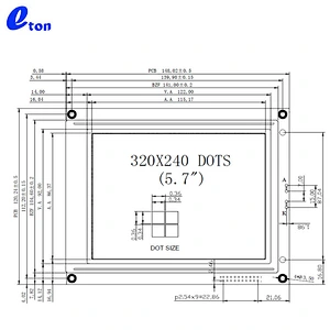 custom 320240 lcd graphic dots module display