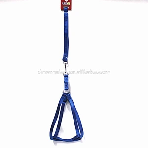 Pet Puppy Adjustable Nylon Harness with Lead leash Traction rope for Medium,Big Dog Cat