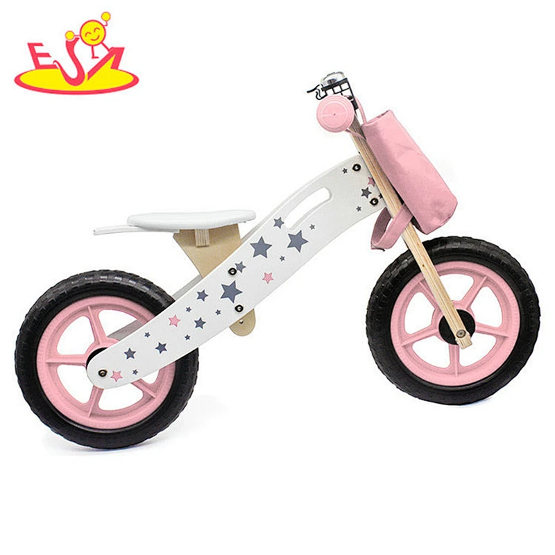 2019 On sale preschool pink wooden kids bikes for wholesale W16C194B
