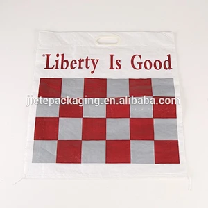 printed PP woven wholesale reusable shopping bag with simple handle
