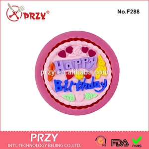Silicone mold happy birthday cake decorations