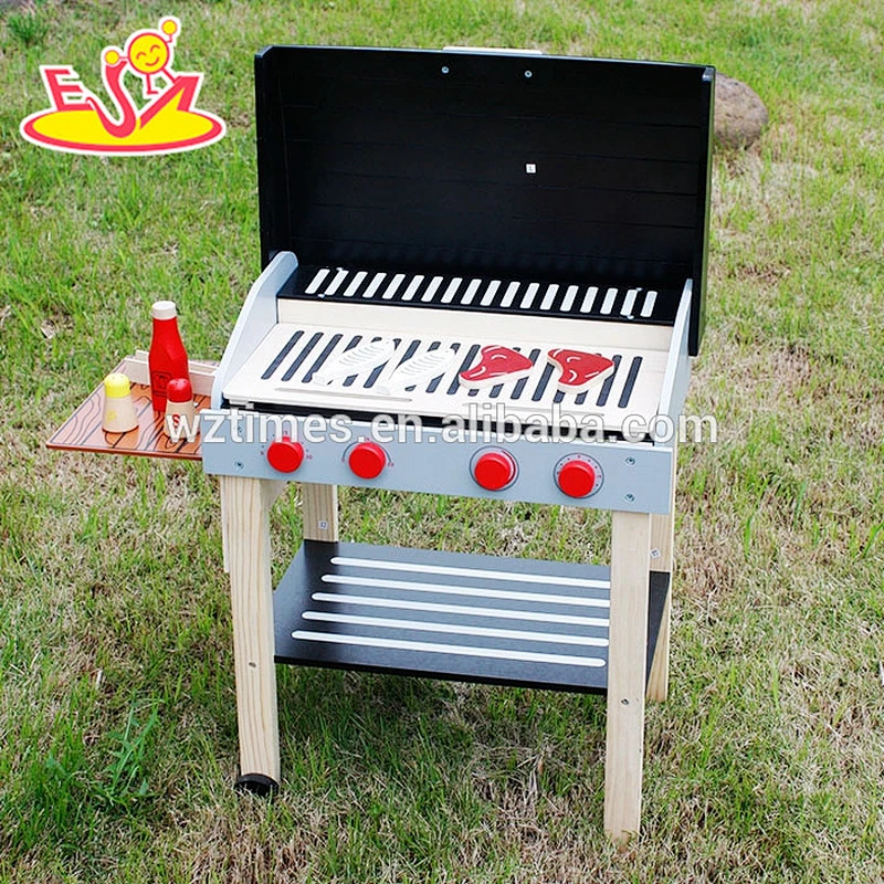 2018 neue design baby holzspielzeug bbq mode kinder holzspielzeug bbq rollenspiel kinder holzspielzeug bbq W10D123