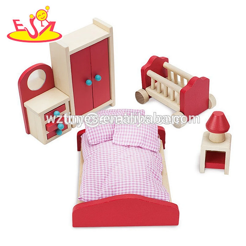 2018 Günstige handgefertigte moderne Puppenmöbel für Kinder 10pcs W06B069