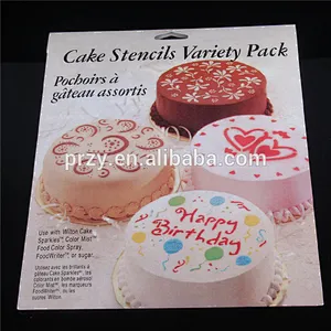 t084 High quality cake decorating plastic cake stencil