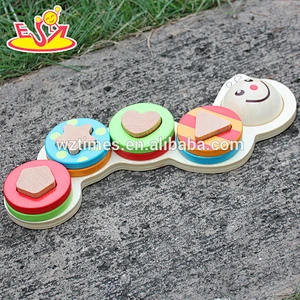 2018 Großhandel Cartoon Holzspielzeug Stapeln für Babys neues Design Holzspielzeug Stapeln für Babys W13D128
