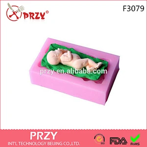 F3079 PRZY Baby DIY chocolate fondant cake decorative soft pottery clay baked epoxy resin mold silicone mould