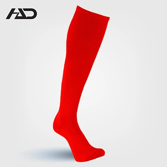 Over Knee High Quality Soccer Football Jacquard  White Black Yellow Green Red Solid Color Long Socks