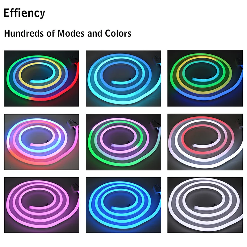HOTOOK LED Neon 10m DC24V Rope Multi Color Waterproof  Flexible RGB LED Neon Strip Rope With Wifi LED  Strip Controller