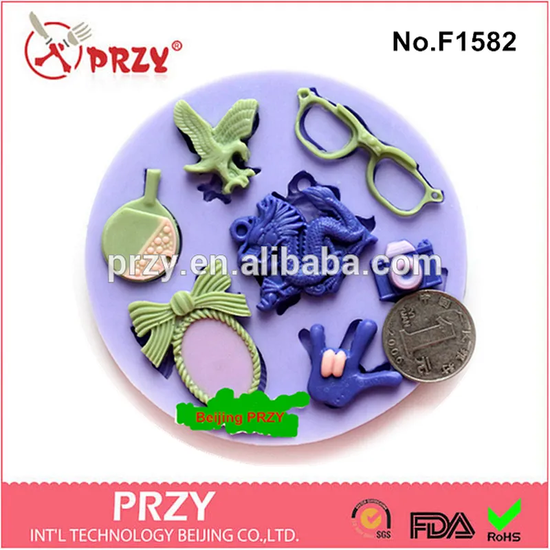 2015 hotsale sugarcraft mulit dragon silicone molds for cake decorating