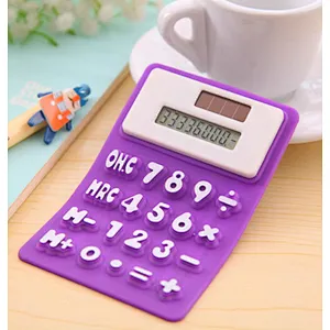 8 digital solar electronic folder silicone calculator